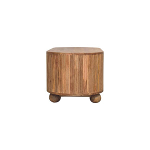 Solid Wood Soba Ball Coffee Table, Open Storage