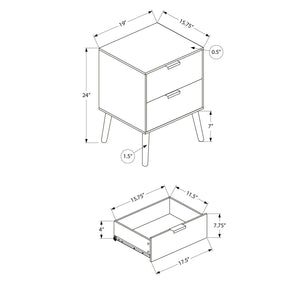 Accent Table With Storage Drawers - Brown
