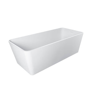 Freestandingn And Solid Surface, Soaking Bathtub For Bathroom - Matte White