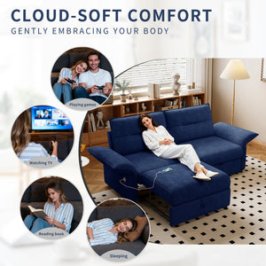 Multi-Functional 85-Inch Convertible Sofa Bed