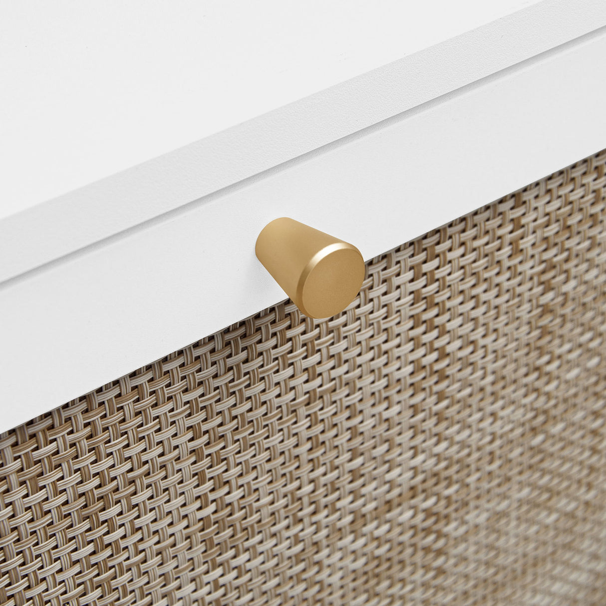 Modern Rattan 3 Door Shoe Rack Cabinet For Entryway
