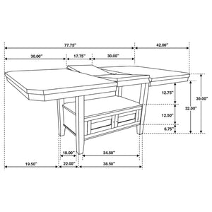 Prentiss - Extension Counter Dining Table - Cappuccino
