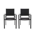 Baird - Outdoor Mesh And Aluminum Dining Chairs - Black - Best Buy Furniture