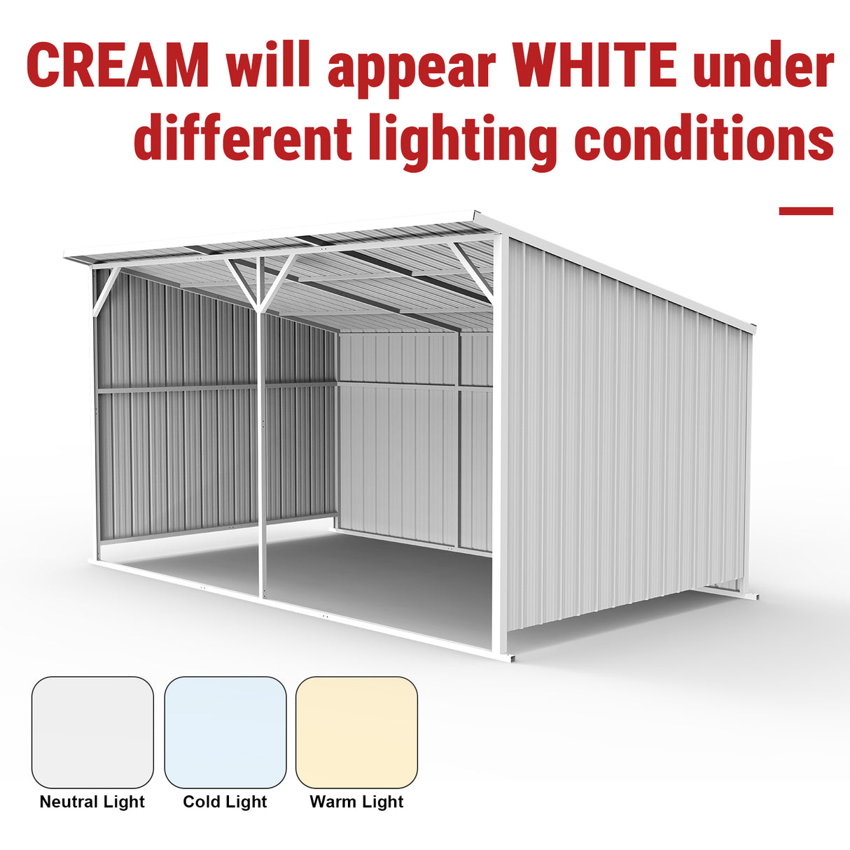 20Ft x 12Ft Livestock Metal Shed – Heavy-Duty Steel Shelter