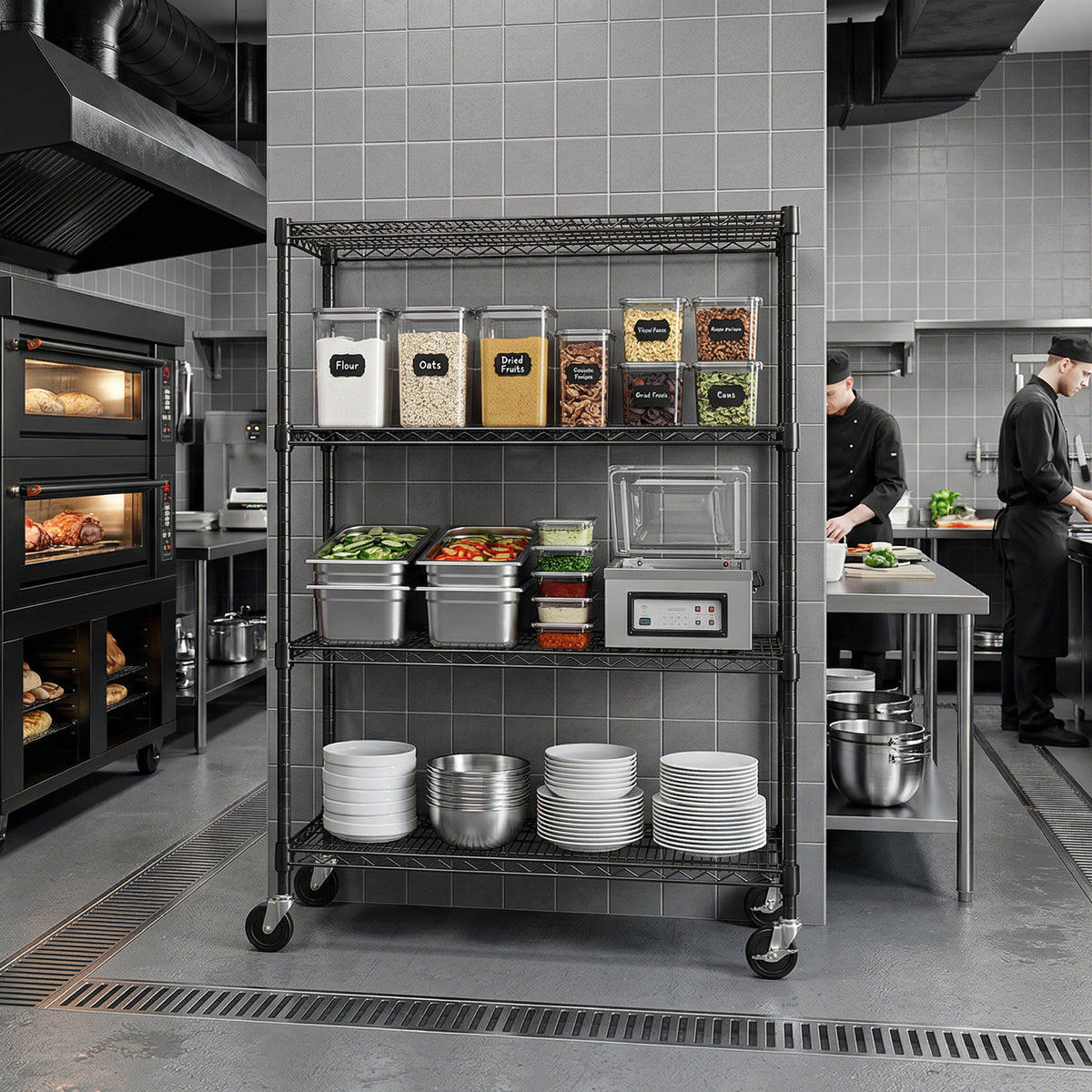 2640 LBS Industrial Metal 4 Tier Shelving