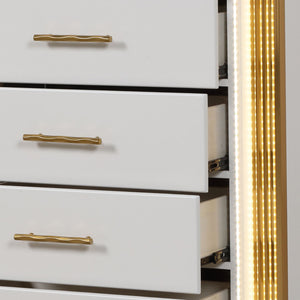Obsession - 5 Drawer LED Chest - White