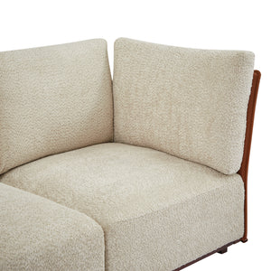 Velora 94.5 in. 4-Piece L Shaped Boucle Modular Sofa