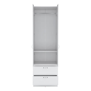 Armoire Organiser, Two Shelves, Rod, Double Door Cabinet Armoire