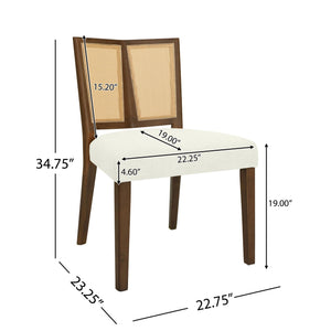 Mid Century Rattan Dining Chair Without Arms Set - Best Buy Furniture