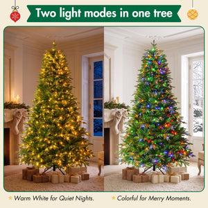 7.5FT Premium Life-Like Full Flocked Christmas Tree