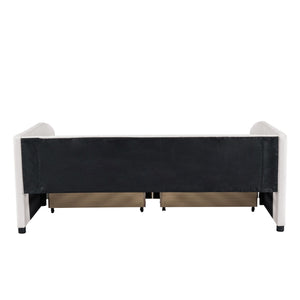Upholstered Daybed With Ergonomic Design Backrest