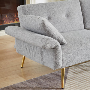 Modern Teddy Upholstered Accent Loveseat Sofa