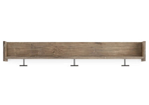 Oliah - Wall Mounted Coat Rack w/Shelf - Natural - Best Buy Furniture