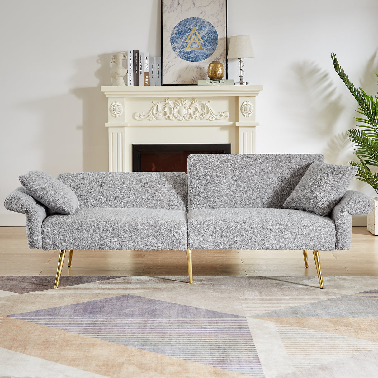 Modern Teddy Upholstered Accent Loveseat Sofa
