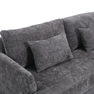 Mid Century Modern Fabric Loveseat Sofa, 2 Seat Upholstered Couch