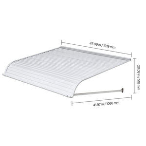 Window Awning Door Canopy 48x42 in Aluminum Alloy