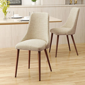Mid Century Modern Fabric Armless Dining Chair - Best Buy Furniture