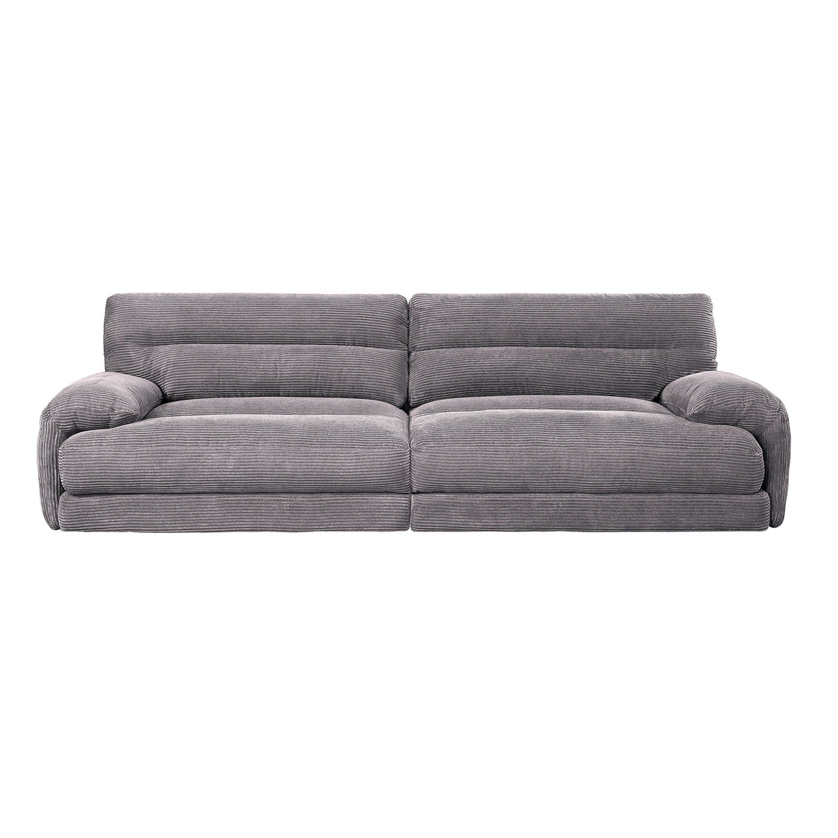 Cadenza - Corduroy Loveseat - Gray - Best Buy Furniture