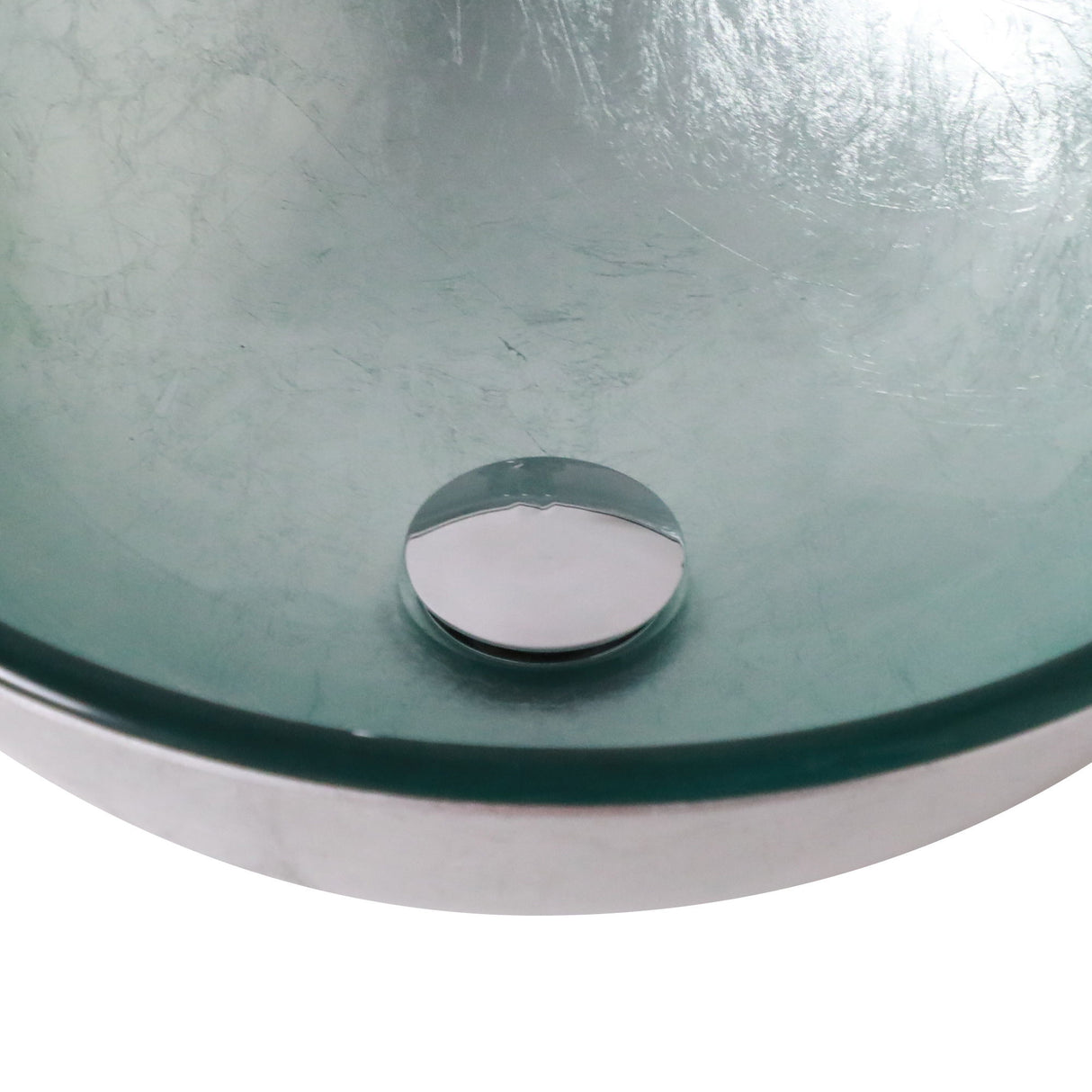 Artistic Tempered Glass Vessel Sink With Pop Up Drain