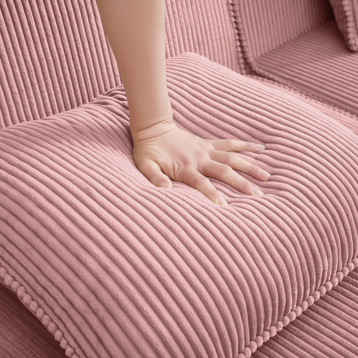 Ottoman Corduroy - Pink