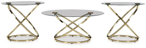 Crimonti - Occasional Table Set (Set of 3) - Champagne - Best Buy Furniture