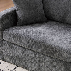 Farmhouse Accent Chair With 2 Bolster Pillows