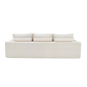 L Shaped Sectional Sofa, Full Compression 3 Seater Cloud Couch With Chaise