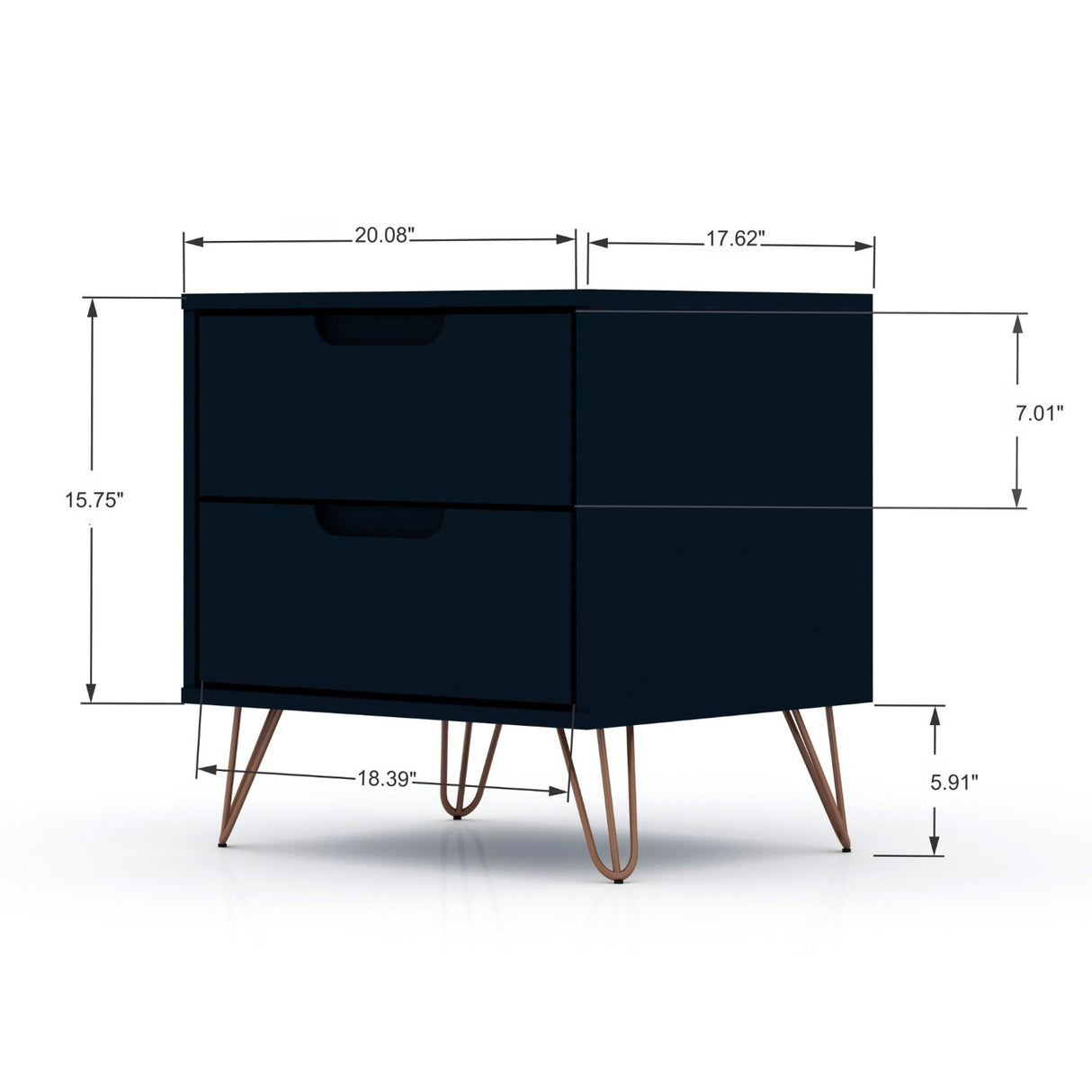 Rockefeller - 2 Drawer Nightstand