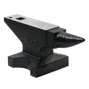44 Lbs High Hardness Rugged Round Horn Anvil Blacksmith - Black