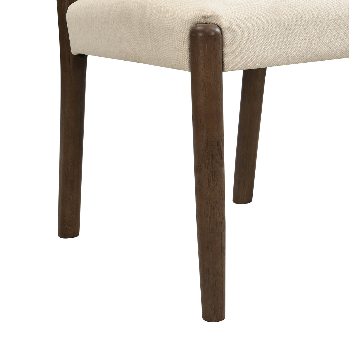 Dining Chairs with Back Mid Century Fabric Upholstered Armless - Set of 2