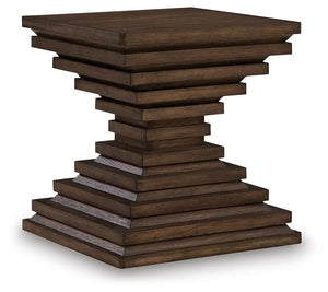 Hannodream - Square End Table - Warm Brown - Best Buy Furniture