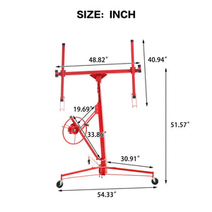 Drywall Lift Panel Hoist Jack Lifter With Caster Wheels And Telescopic Arm
