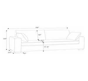 Upholstered Sofa with Toss Pillows