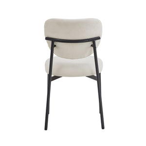 Modern Upholstered Dining Chairs With Metal Legs (Set of 2) - Beige