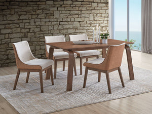 Ginny - 5 Piece With Side Chairs Dining Room Set - Walnut - Best Buy Furniture
