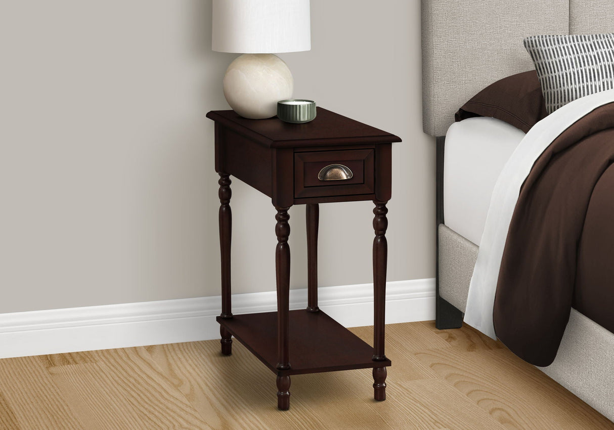 Accent Side Table, 2 Tier, Storage Drawer, Stylish Traditional Design - Best Buy Furniture