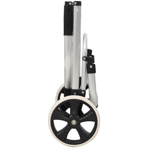 Foldable Shopping Trolley With Wheels And Removable Waterproof Bag - Black