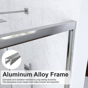 Semi-Frameless Double Sliding Shower Door