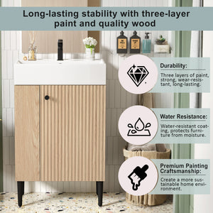 Bathroom Vanity, Combo Cabinet, Bathroom Storage Cabinet, Single Ceramic Sink