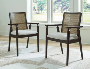 Galliden - Dining Upholstered Arm Chair (Set of 2) - Black - Best Buy Furniture