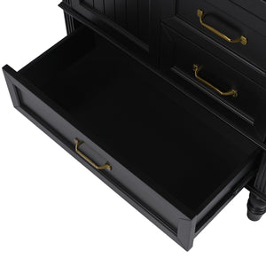 30" Bathroom Vanity With Sink, 3 Drawers, Adjustable Feet