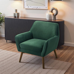 Panom Forest Velvet Accent Chair