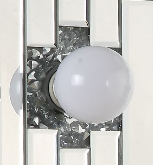 Noralie Mirrored & Faux Diamonds Accent Mirror