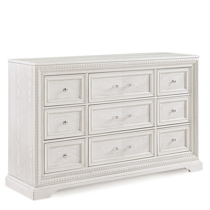 6 Drawer Storage Dresser with Generous Storage - Antique White
