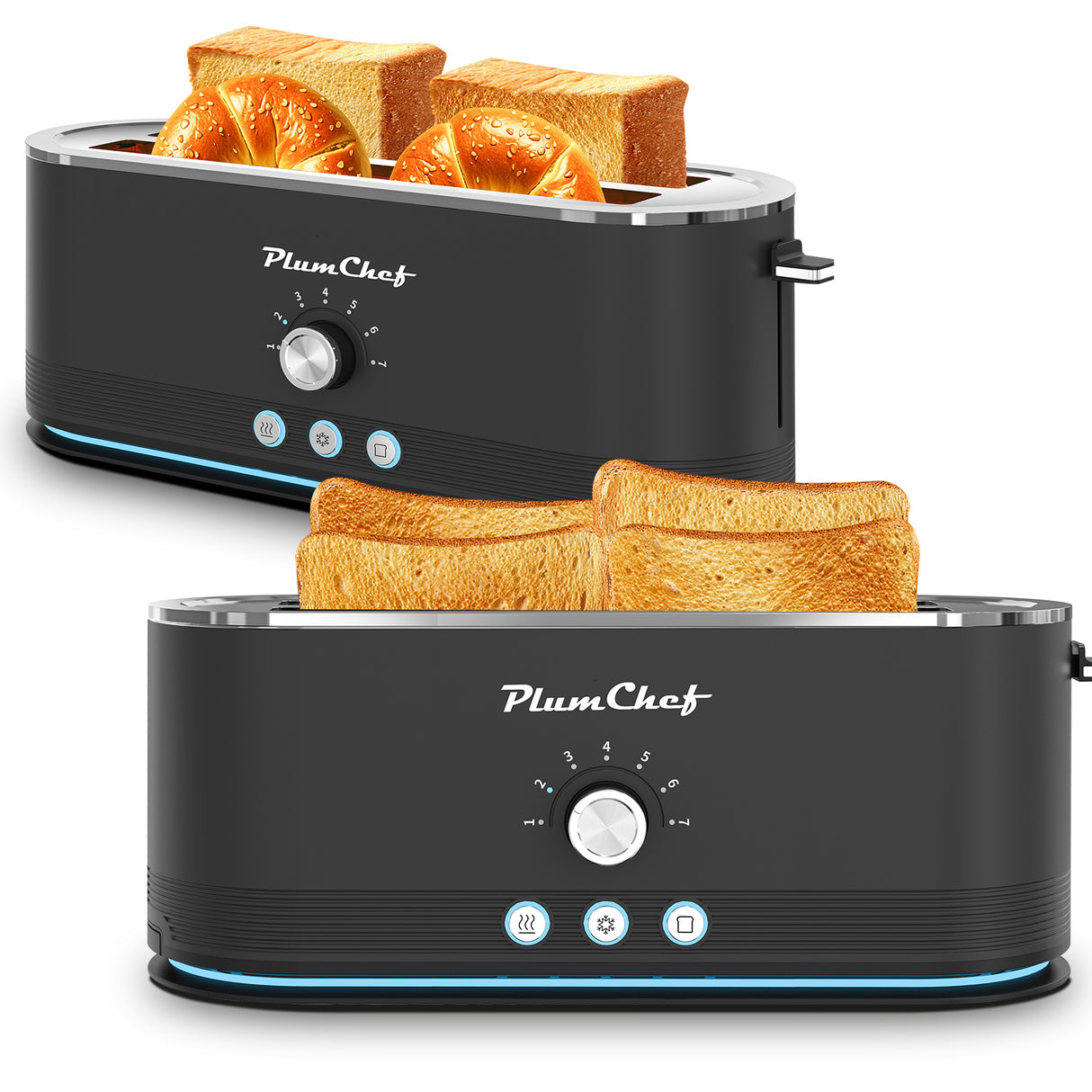 4-Slice Stainless Steel Toaster with 7 Browning Settings
