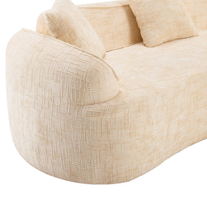 Curved Compressed Sofa, Nordic-Style Design For Living Room