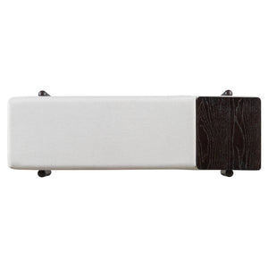TREXM Farmhouse Upholstered Storage Bench with Hidden Compartment - Espresso