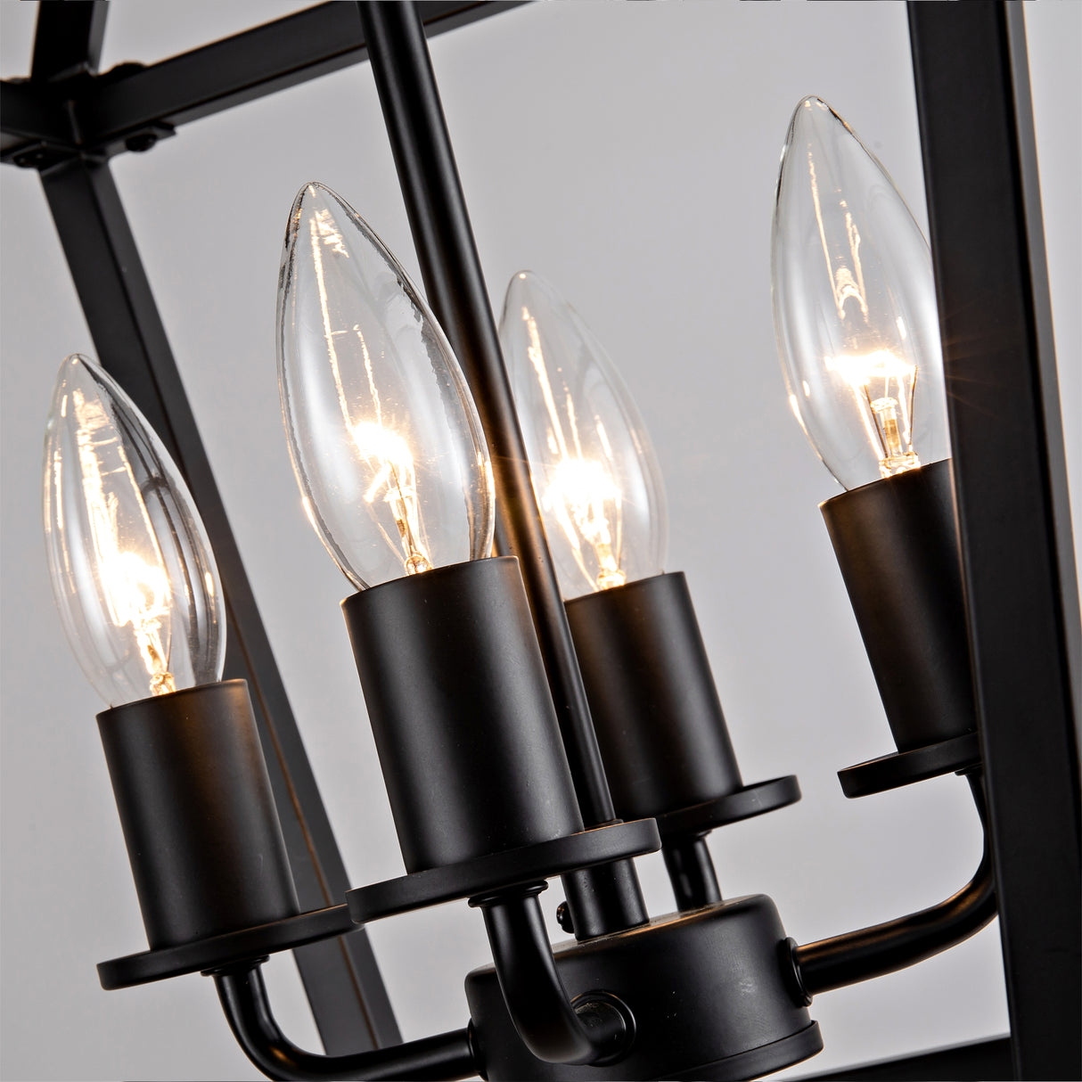 Farmhouse Lantern Chandelier 4-Light