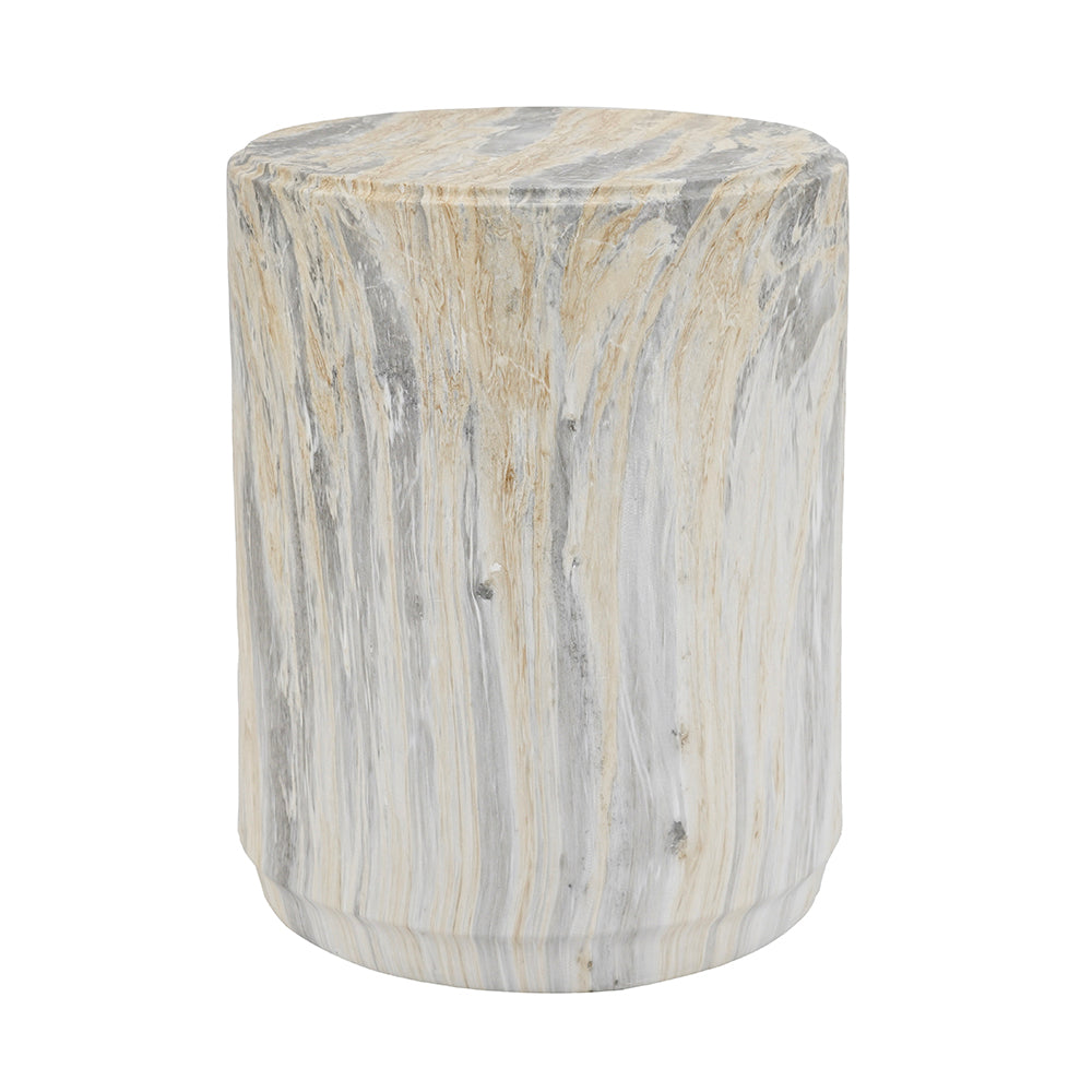 Modern Marble-Look Stool