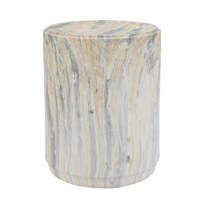 Modern Marble-Look Stool